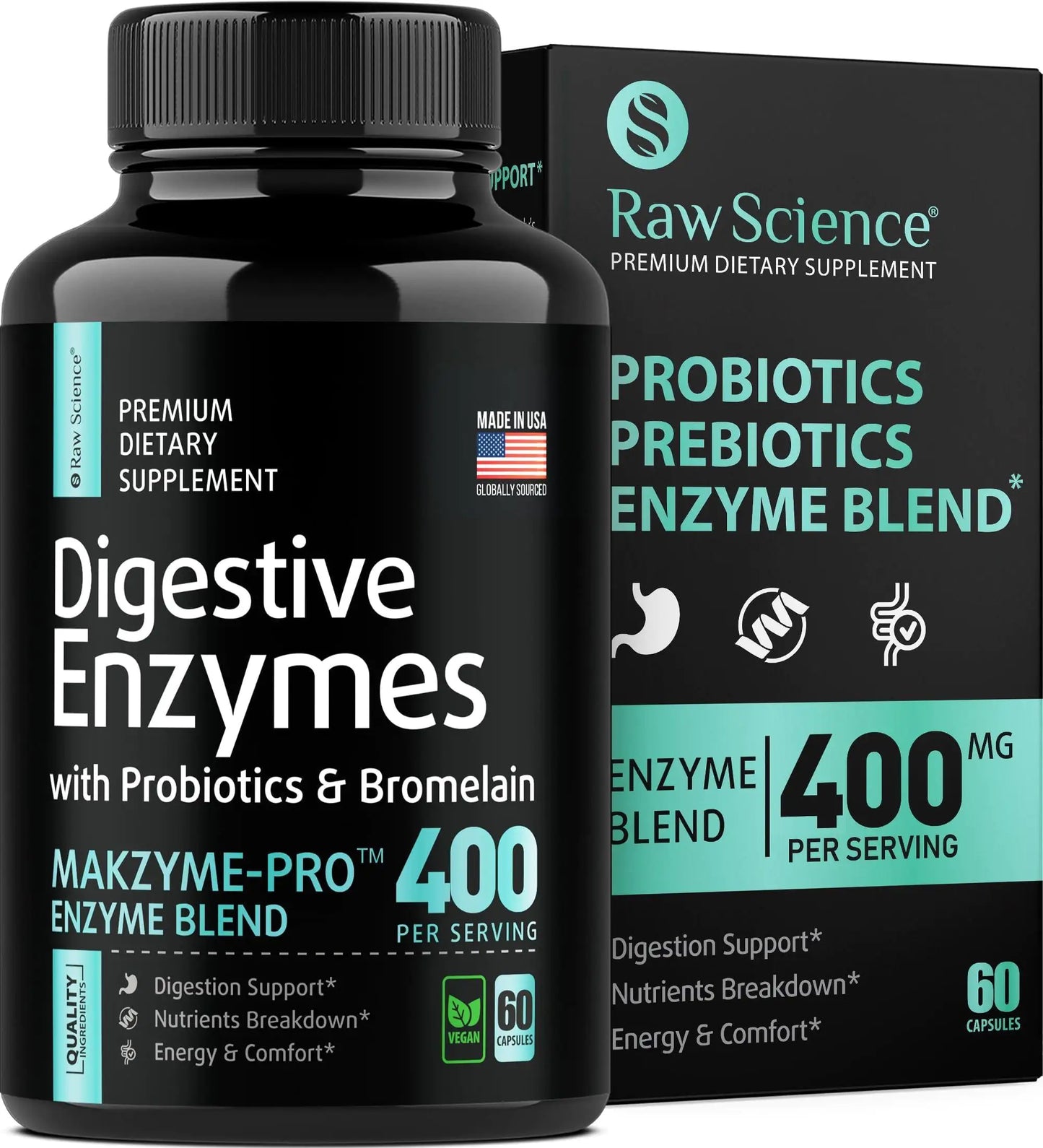 Digestive Enzymes With Probiotics for Women & Men 60 Pills